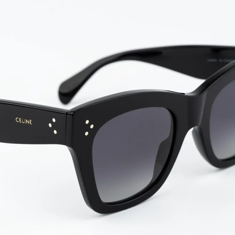 Celine 3 DOTS Women Sunglasses Black Grey Gradient CL4004IN 01D NEW AUTHENTIC - Picture 5 of 13